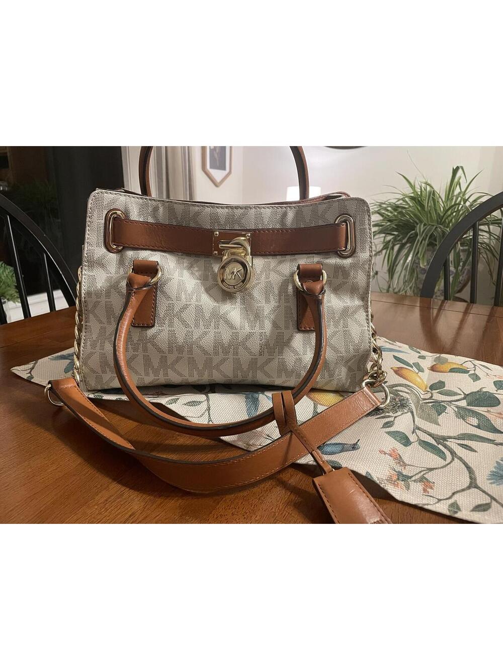 Michael Kors Signature Logo Satchel Handbag